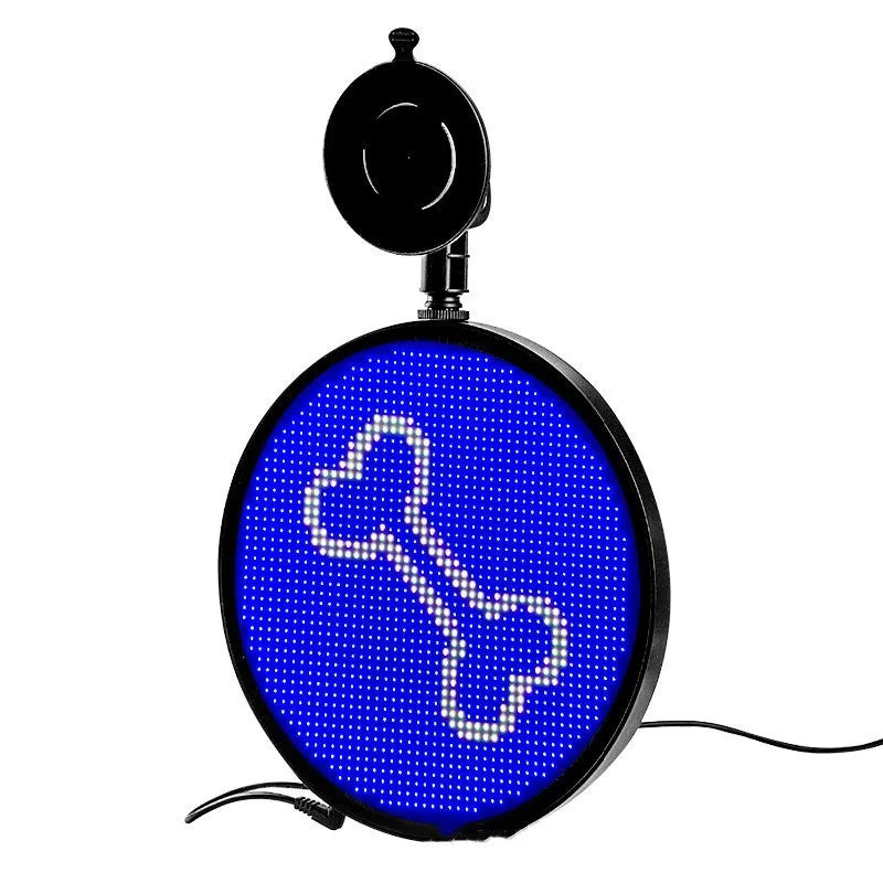 Car LED emoji light 225x225x19mm full colour display with 48x48 dots and ABS frame