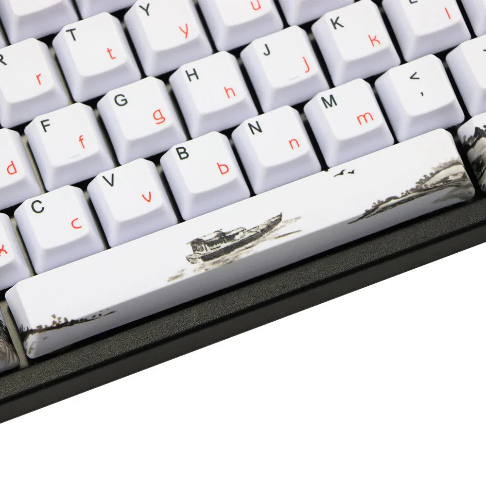 PBT Wangjiang Plum blossom design 109 key keycap set for mechanical keyboards