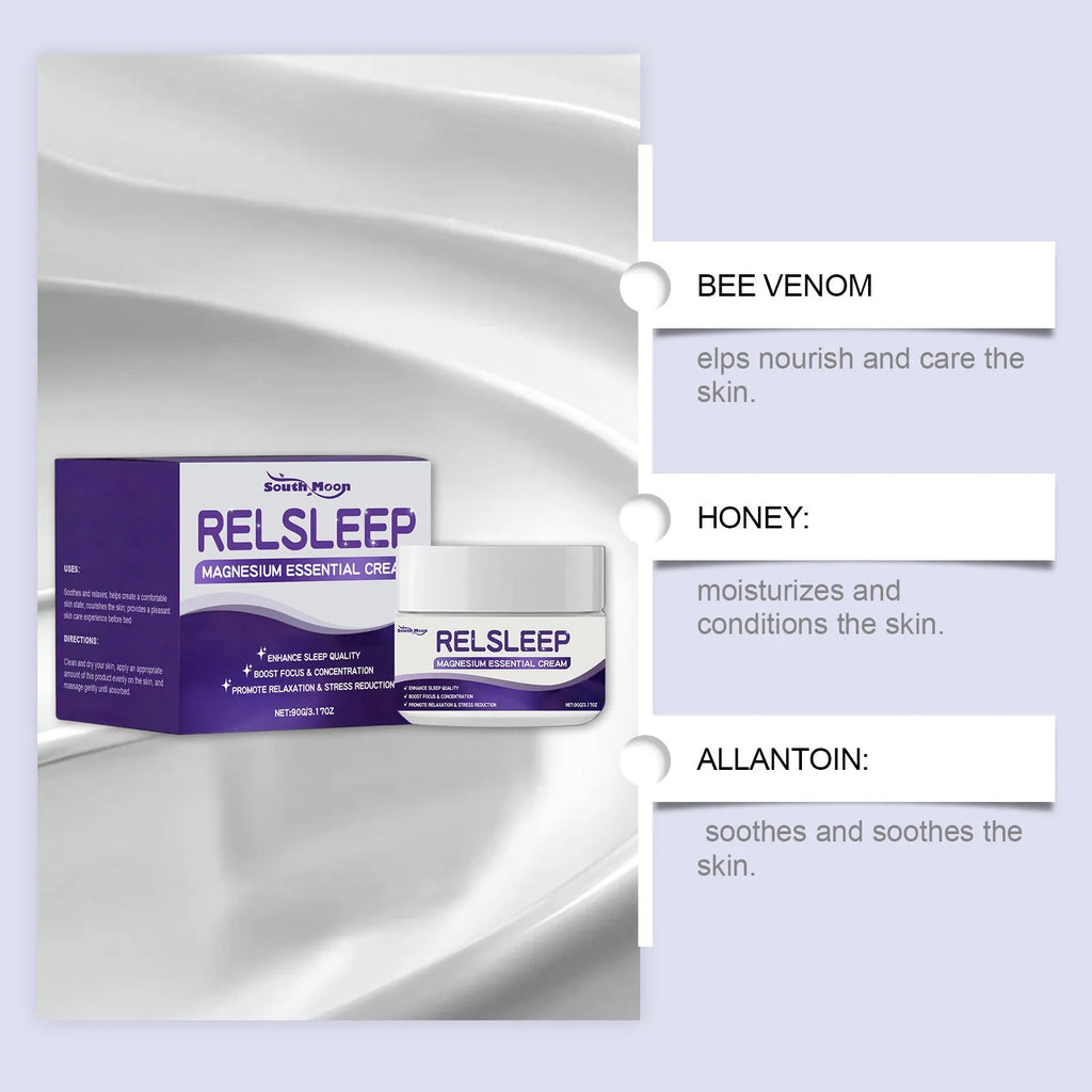 90g jar of sleep magnesium essence cream with honey and magnesium sulphate for nighttime skincare