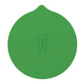 Silicone steamer lid anti-skid and shatter-proof in green on a pot
