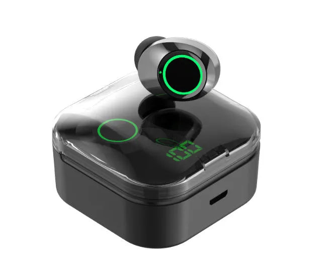 Wireless Bluetooth TWS sports earphones with touch controls in various style options.