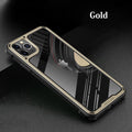 Transparent PU and TPU mobile phone case for iPhone 11 on a table
