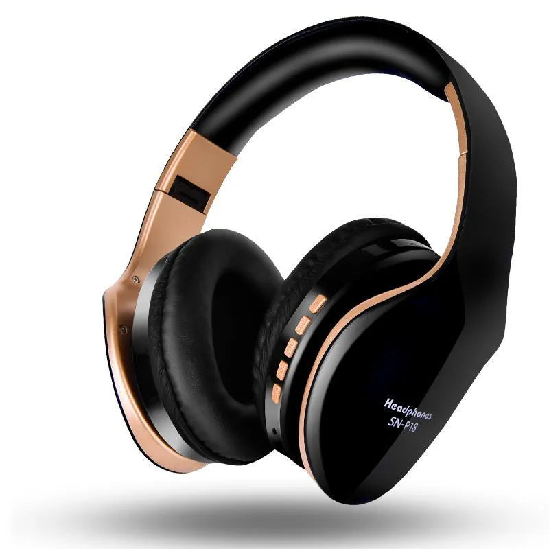 HobbyLane over-ear Bluetooth headset in black, red, and white colour options on a plain background.