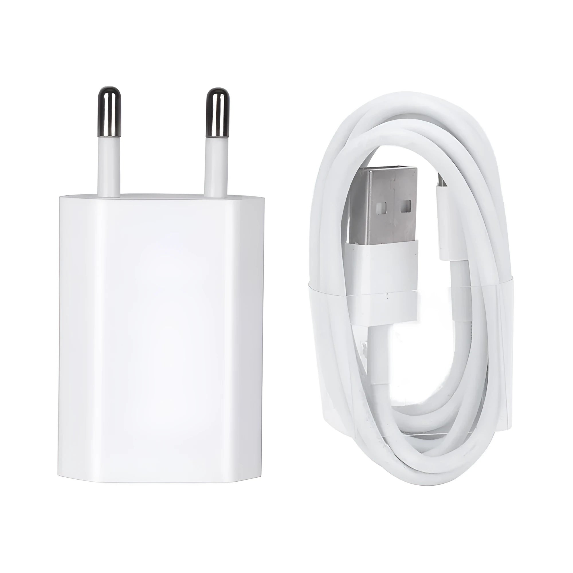 5V 2A USB wall charger and cable for iPhone and iPad charging