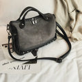 Soft PU leather casual tote shoulder bag for women in black, showing large capacity and zip closure.