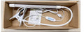 Black and white USB-powered LED desk lamp, 26 cm long, for dormitory eye protection.