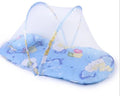 Portable foldable baby mosquito net tent with stainless steel frame and sleeping cushion