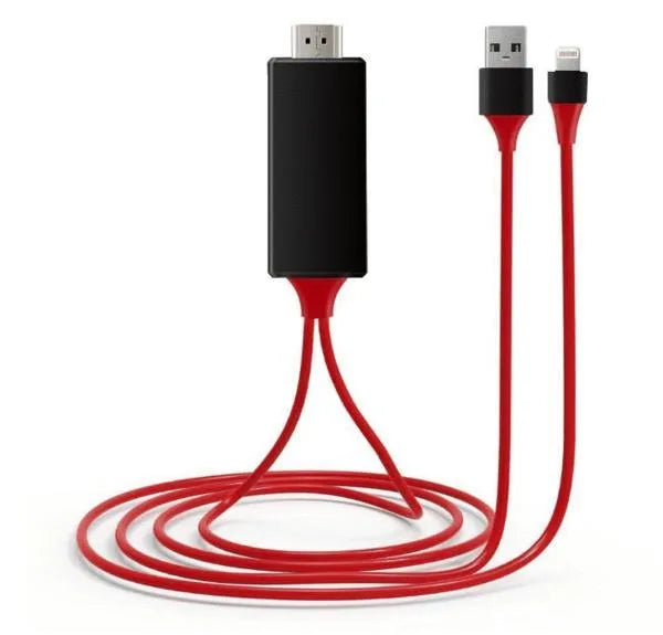 Lightning Digital AV Adapter in white for connecting iPhone iPad to TV projector or car screen with HDMI