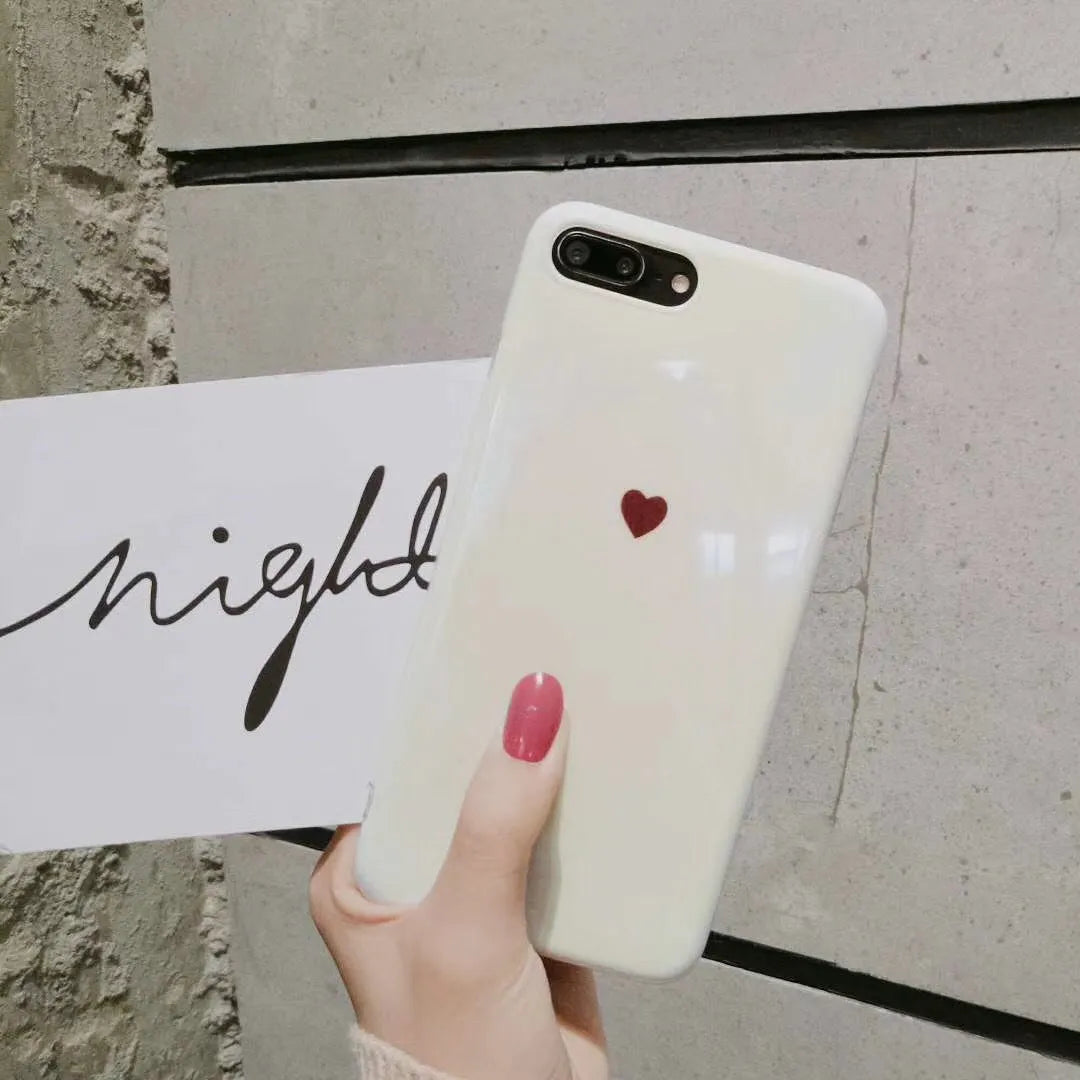 Simple bluwhite and white iPhone back cover case showing front and back views.