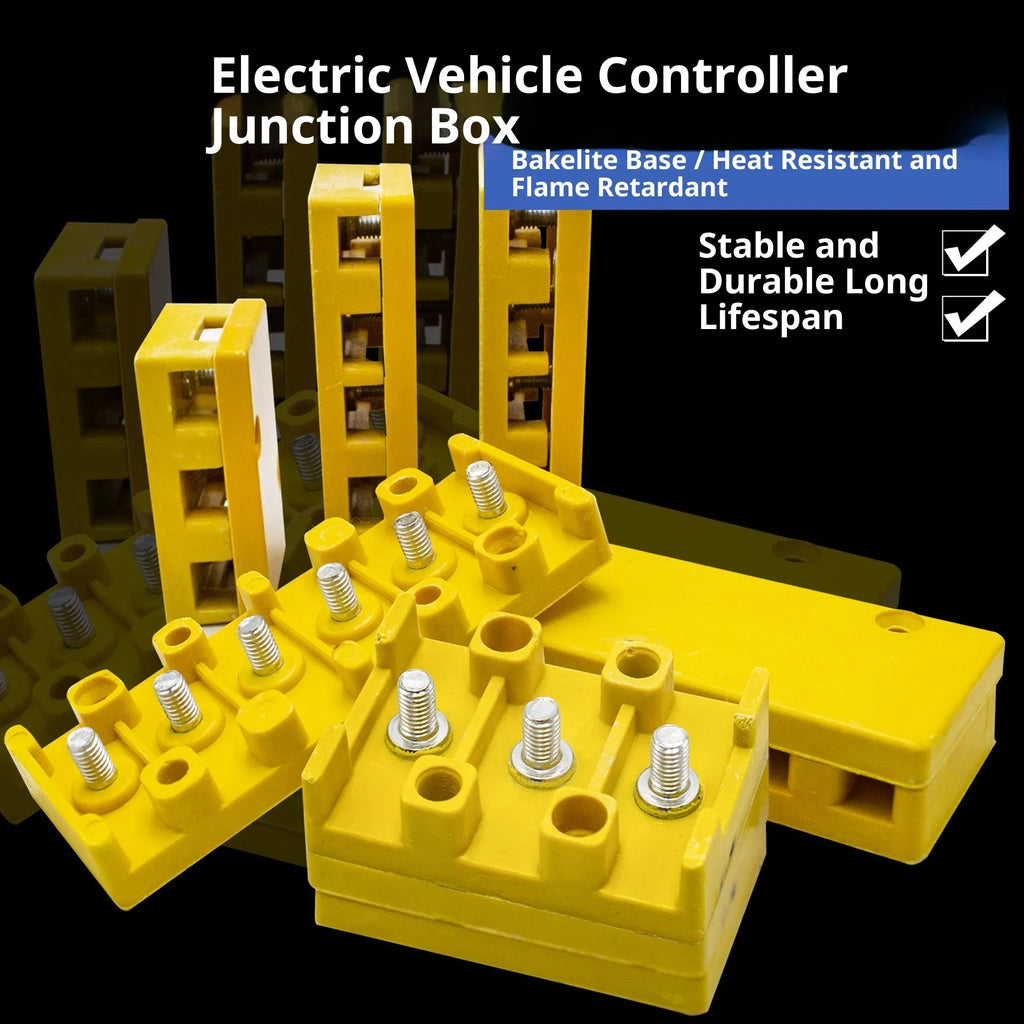 48V electric tricycle junction box terminal block with three columns in plastic bakelite