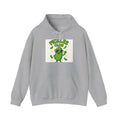 European size drop-shoulder loose polyester printed casual sports hoodie with front pocket in picture style colour