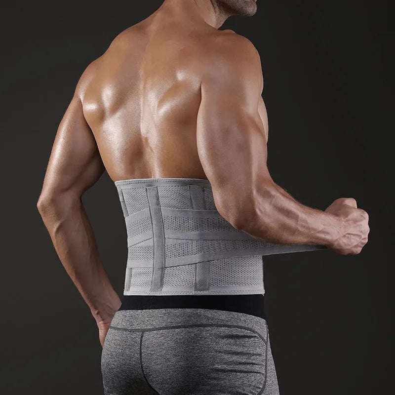 Adjustable waist support belt for outdoor sports in black, gray, and khaki colour options