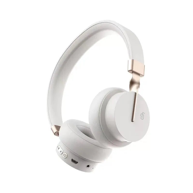 Solid colour Bluetooth headset for phone calls and music in black, blue, green, red, or white options.