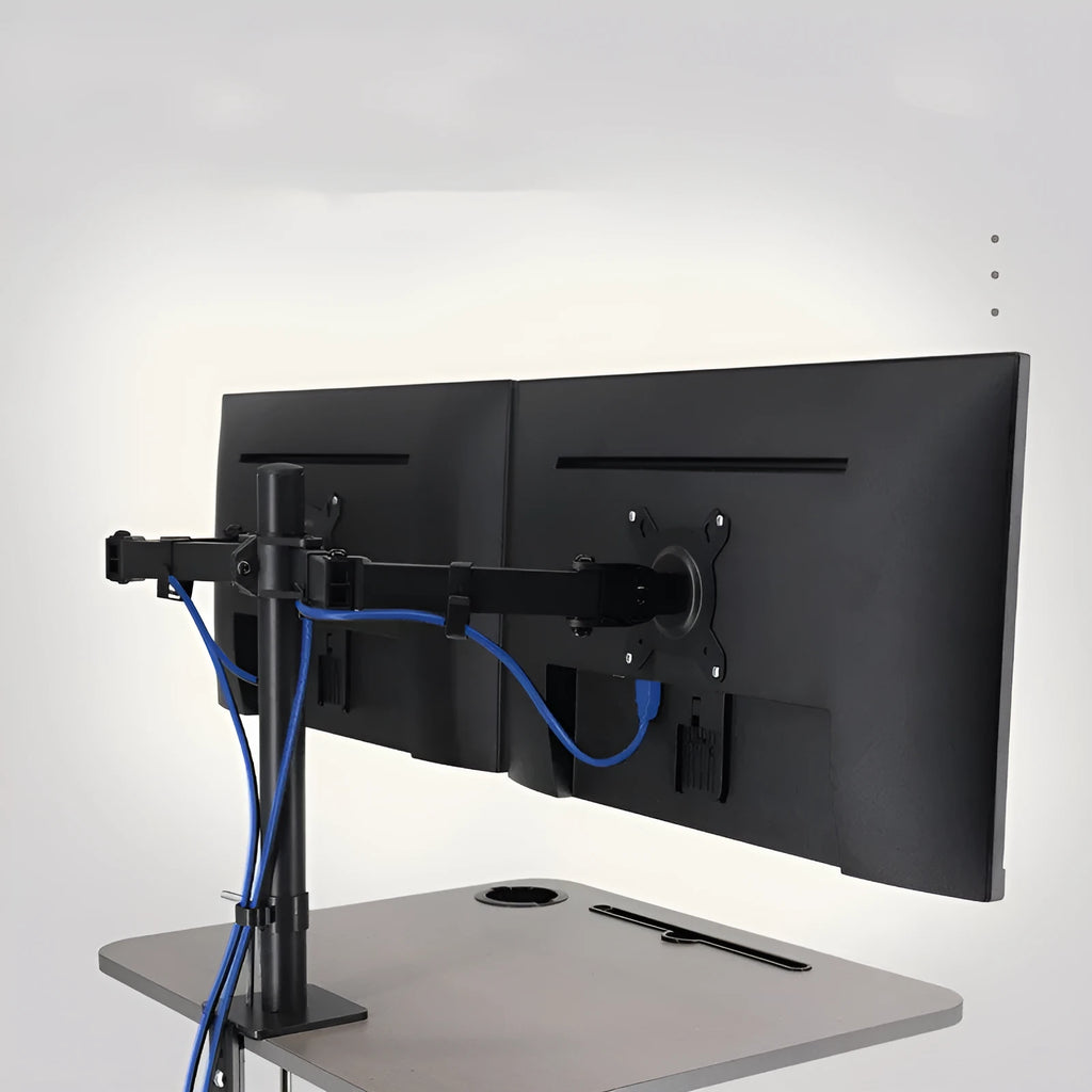 Computer lifting rotating display bracket for 13-32 inch monitors with universal VESA mount