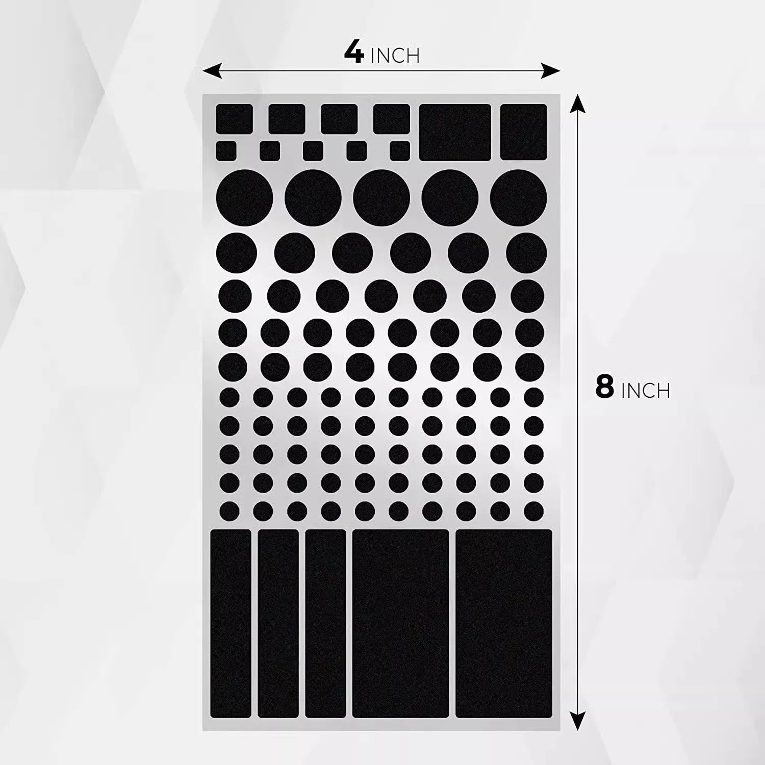 Black self-adhesive air conditioning LED blackout stickers shown in a multi-pack selection.