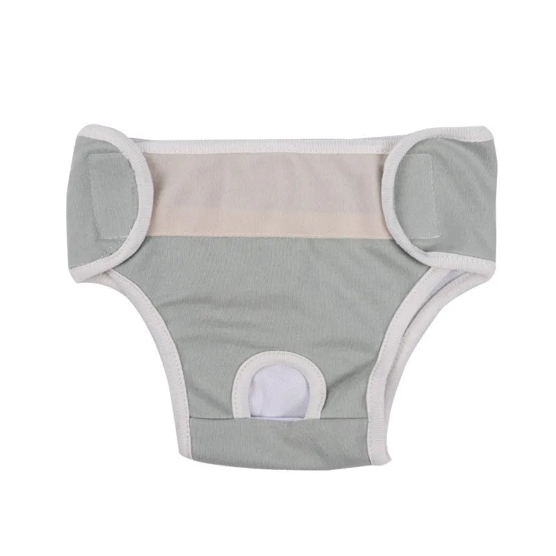 Light green dog physical safety pants in pure cotton with adjustable waistband