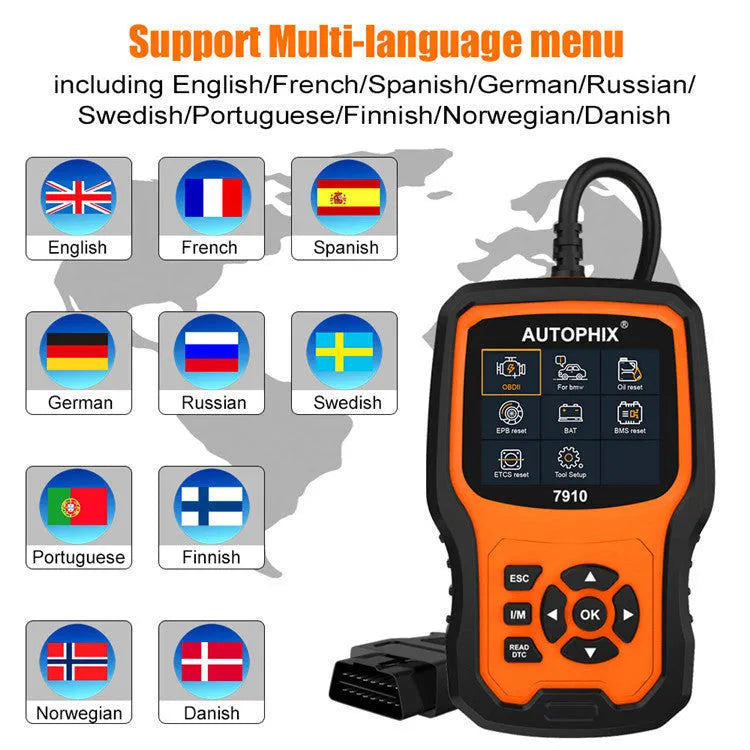 Autophix 7910 BMW diagnostic scanner and OBD2 code reader unit