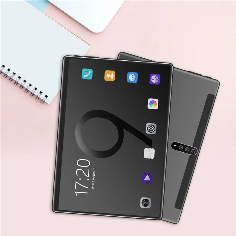 Black Android 10.1 inch 3G calling tablet PC with detachable keyboard