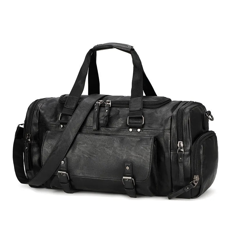 Black waterproof travel bag with separate shoe compartment and internal organisers.