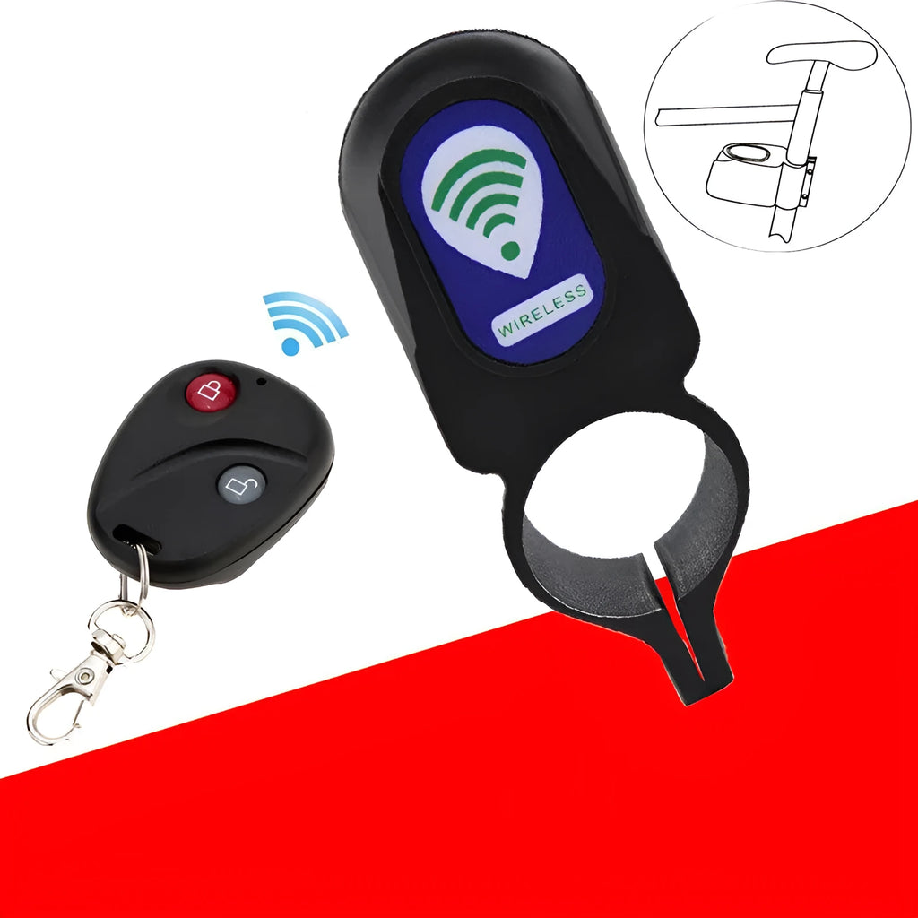 Anti-theft bike lock with wireless remote control and 4-digit keypad