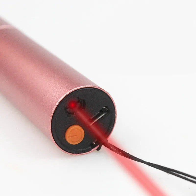 2 in 1 cat ringworm detection lamp and laser cat stick in aluminium alloy, 9.8cm x 2cm, Rose Gold or Black