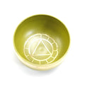 Handmade Himalaya singing bowl percussion instrument in blue colour, 8cm diameter for yoga and meditation.