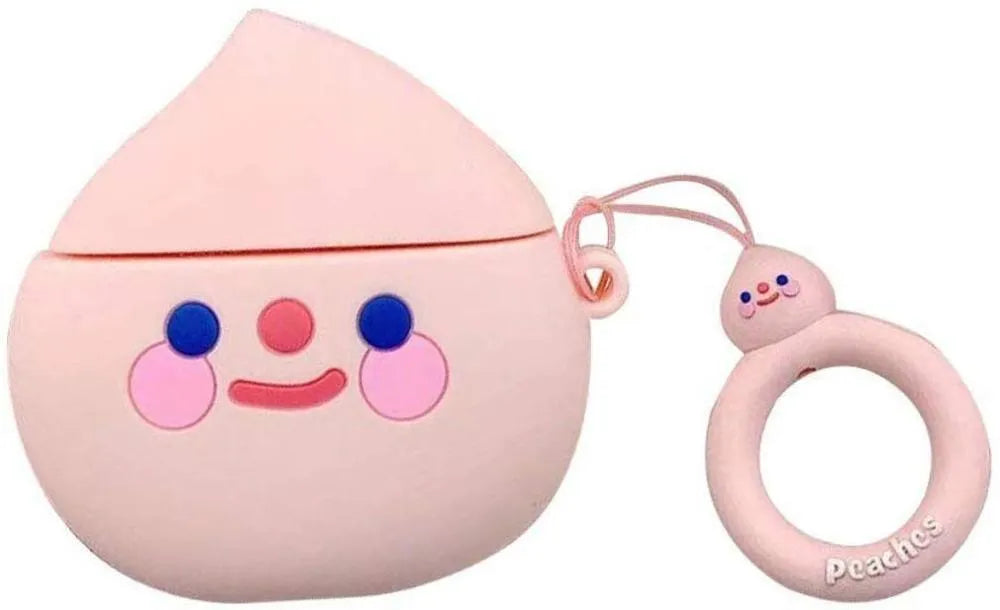 Silicone flip protective case for AirPods 2nd generation with cartoon animal design