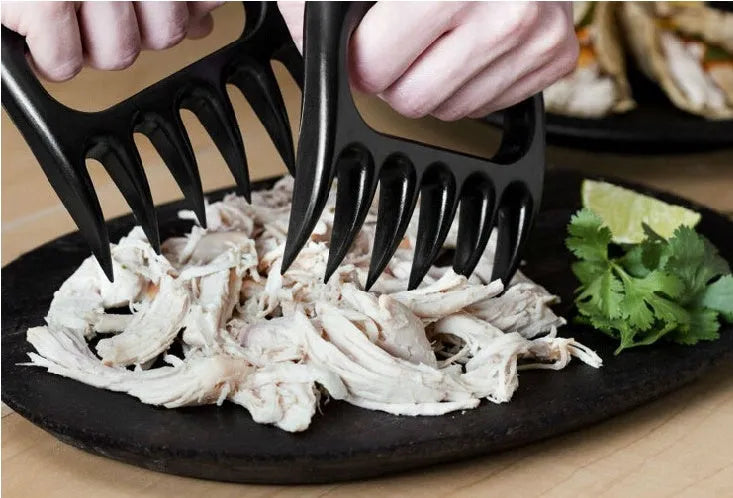 Black bear claw meat shredder set of two for barbecue meat pulling
