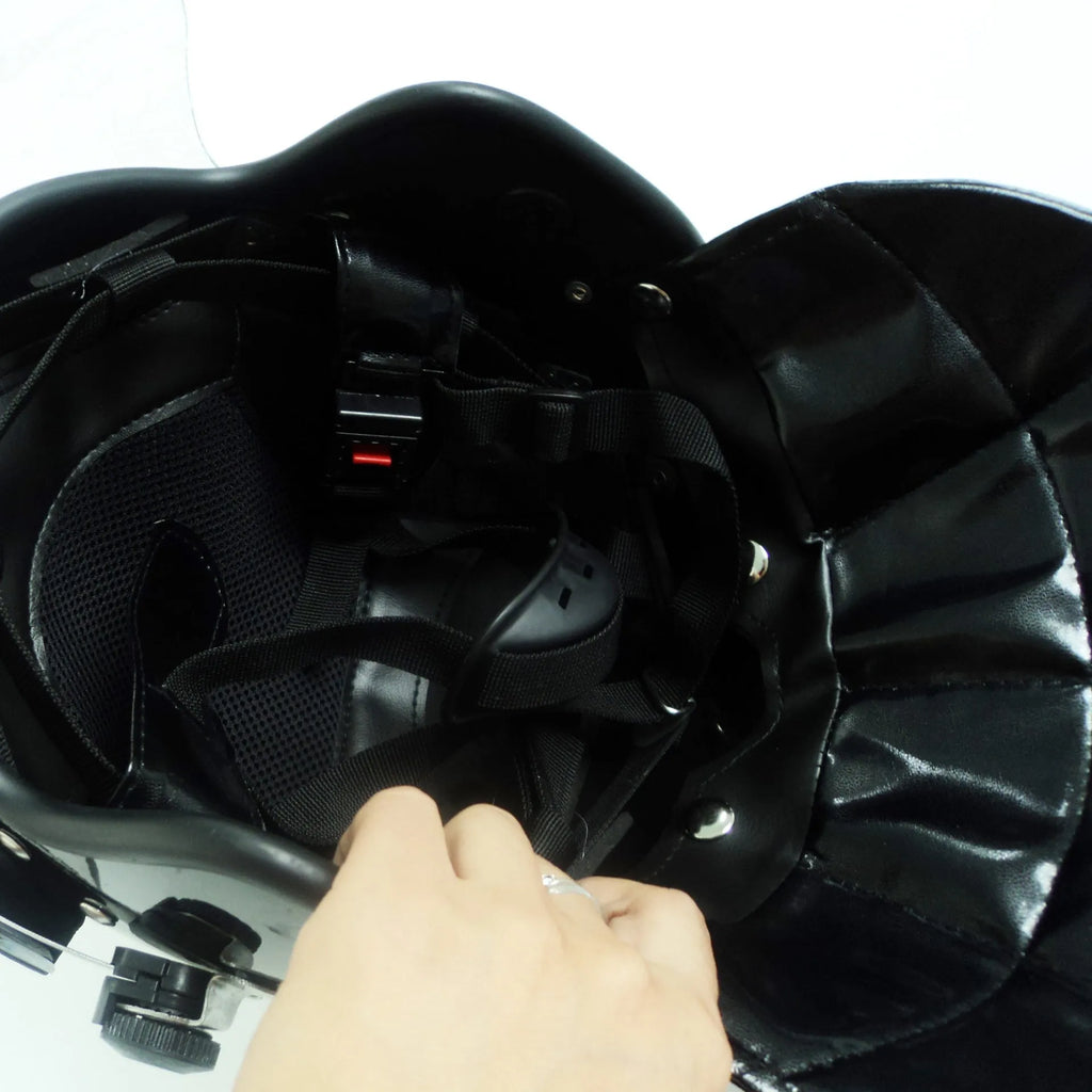 Special riot helmet in black polycarbonate, one size, for outdoor security use