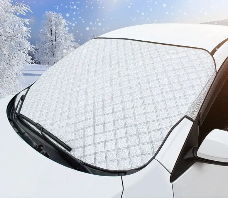 Car snow block aluminised film front windshield cover for frost guard and sun block
