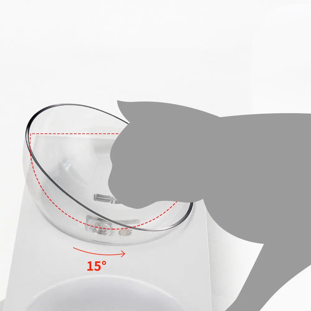 Plastic pet bowl dog bowl double bowl design white ABS M760 with two compartments for food and water