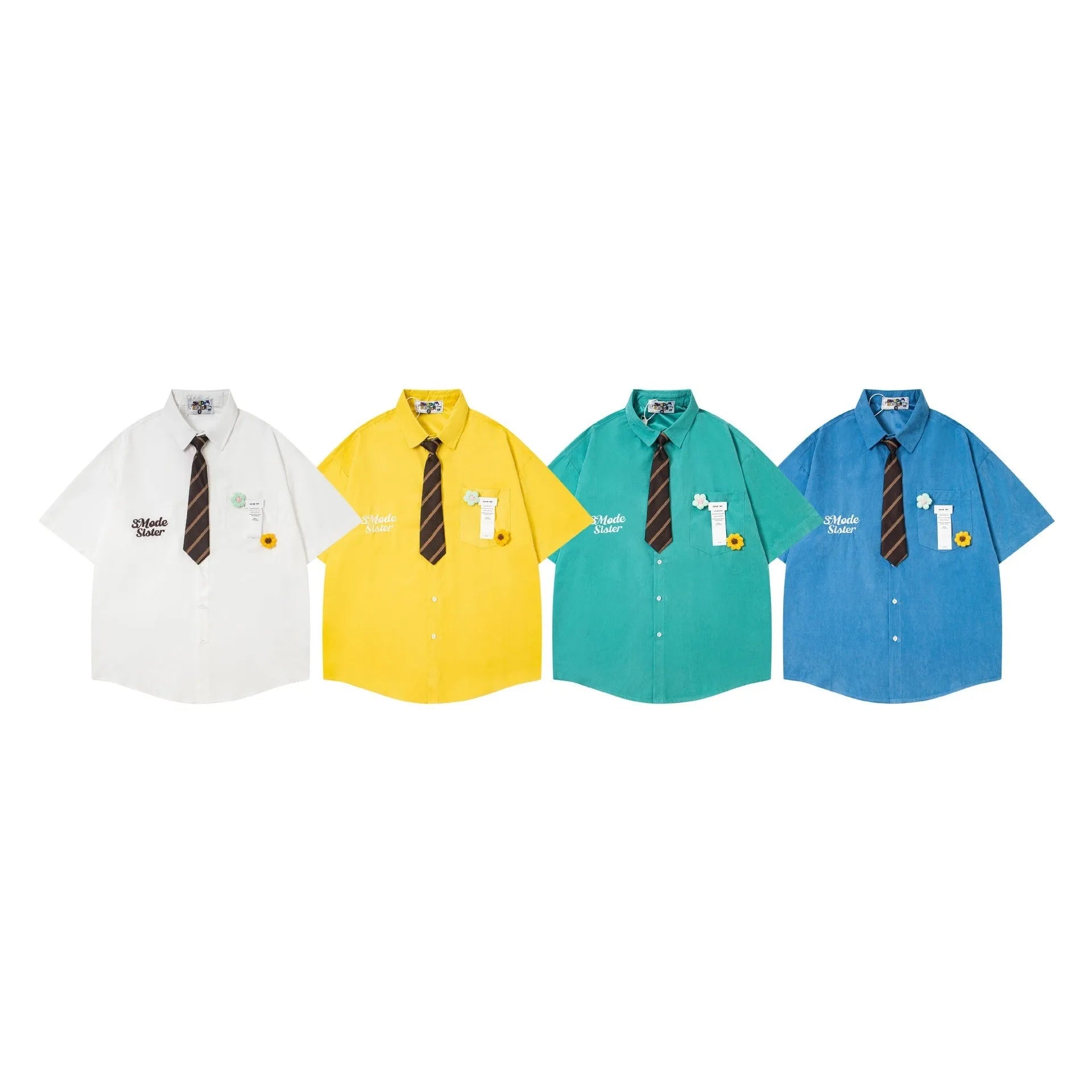 Baby wearing Hong Kong style loose fit summer top with floral print and half sleeves in blue colour