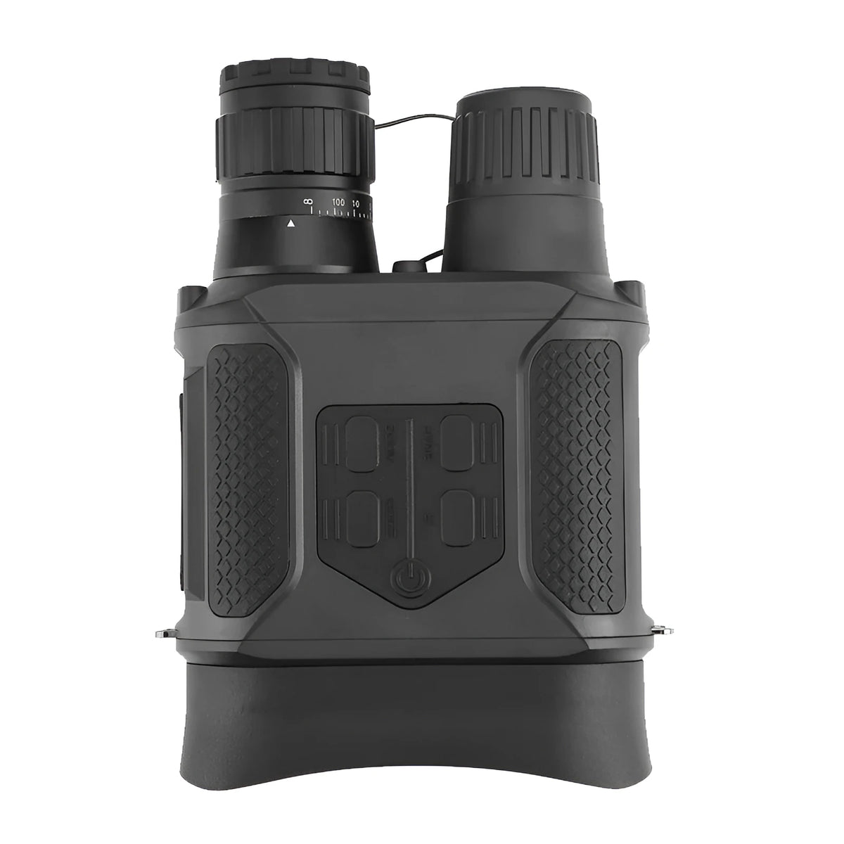 NV400B infrared night vision binocular in black, 75mm objective lens, 22cm x 14cm x 6cm