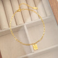 Titanium steel good luck letter anklet for women fashion chain