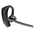 Black plastic Bluetooth sports headphones with a battery display and USB port.
