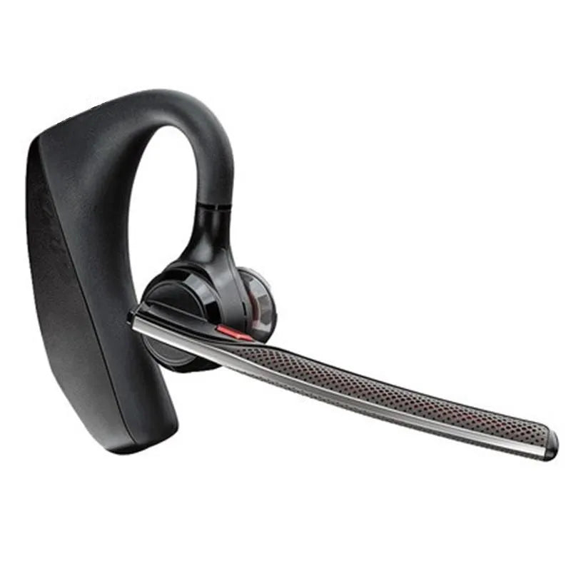 Black plastic Bluetooth sports headphones with a battery display and USB port.