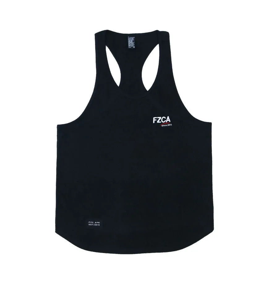 Men's cotton fitness vest in multiple colours for summer running and gym training