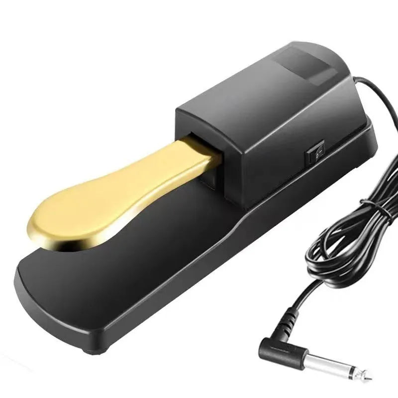 Single sustain foot pedal for electronic keyboards with ABS plastic housing and rubber non-slip base