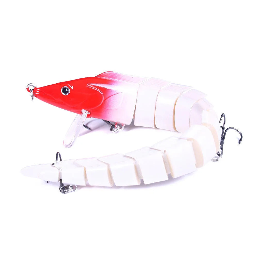 Multi-section simulated loach fishing lure measuring 23cm with articulated segments