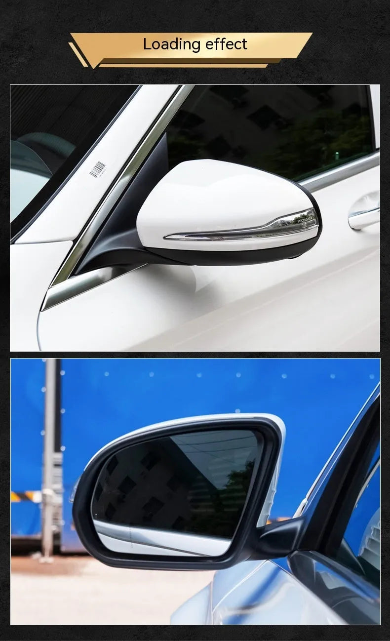 Mercedes-Benz W205 C-Class black rearview mirror assembly replacement part