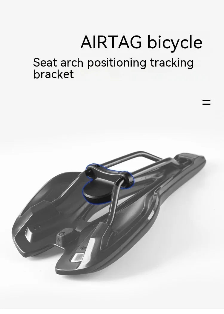 Black ABS plastic bicycle GPS tracker mounting bracket kit for seat bow installation with anti-theft hardware