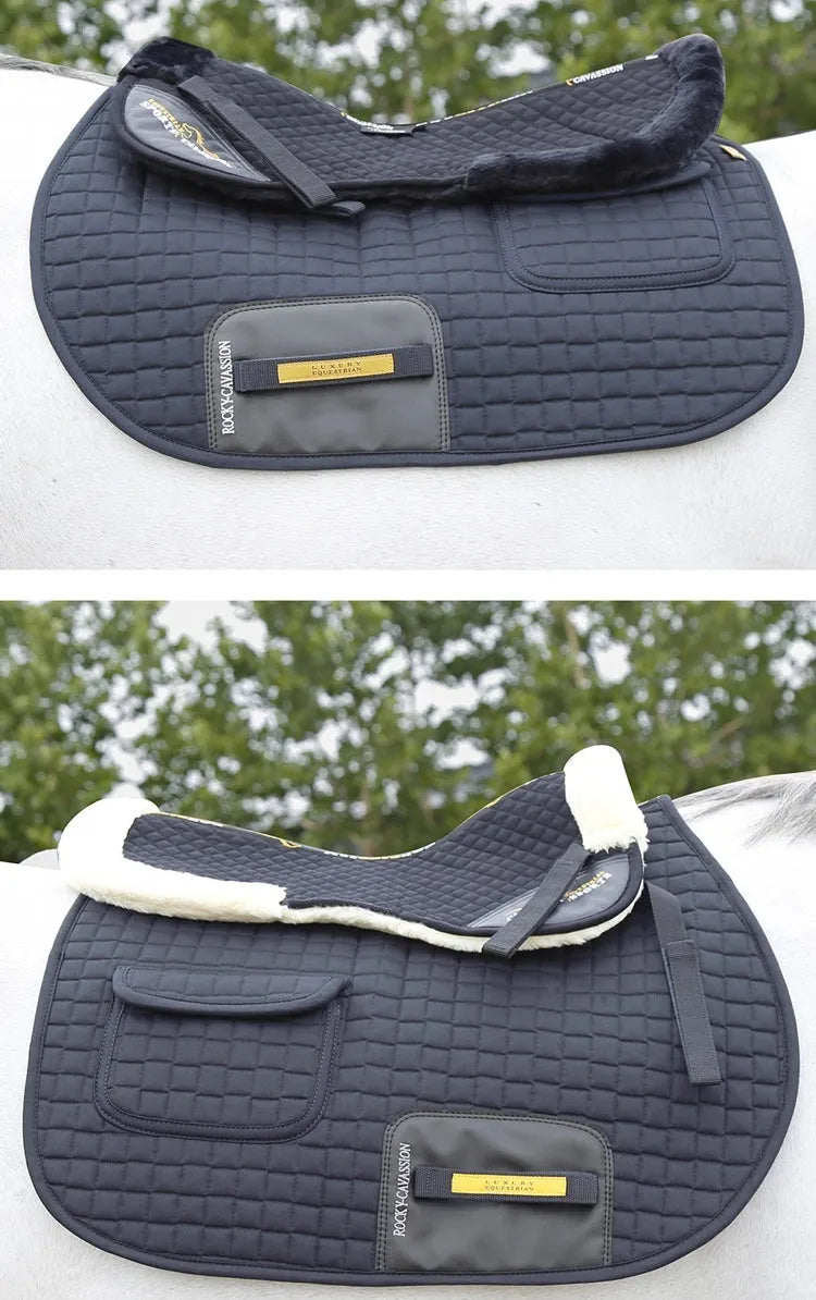 Riding shock absorption wool pad for waist protection in equestrian and cycling sports