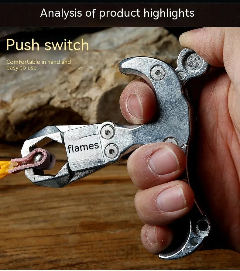 Zinc alloy archery release aid with two-axis harpoon clip mechanism