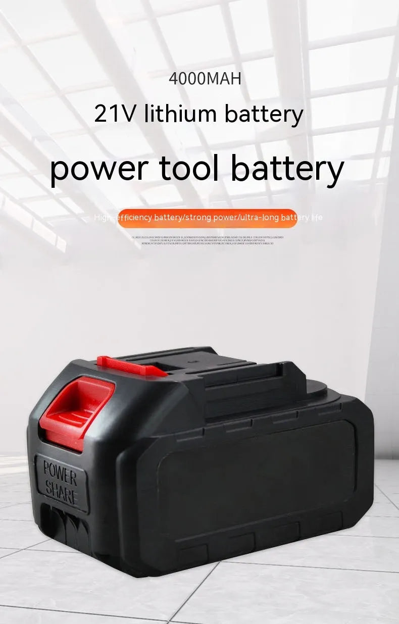 21V 4000mAh lithium battery pack, 18650 5S2P cylindrical, flat head cap, 119 x 74 x 68mm