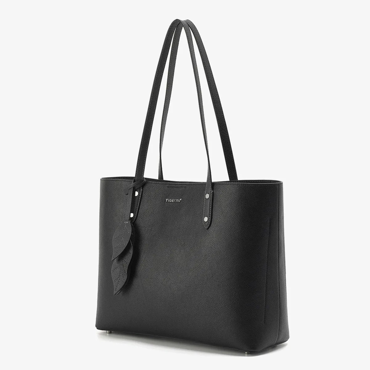 Women's large capacity leather crossbody handbag, apricot or black, 28x35x13cm, shell shape with soft handle