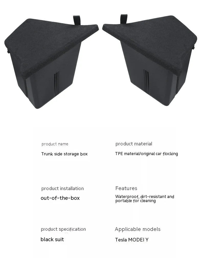 Tesla Model Y and Model 3 trunk storage box TPE waterproof cover accessories for boot organisation