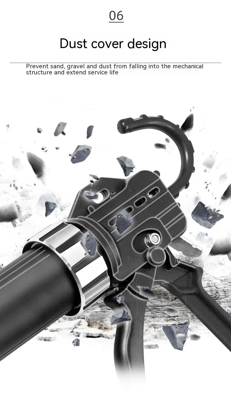 Aluminium glue gun with 13 bearing structure for sealant application
