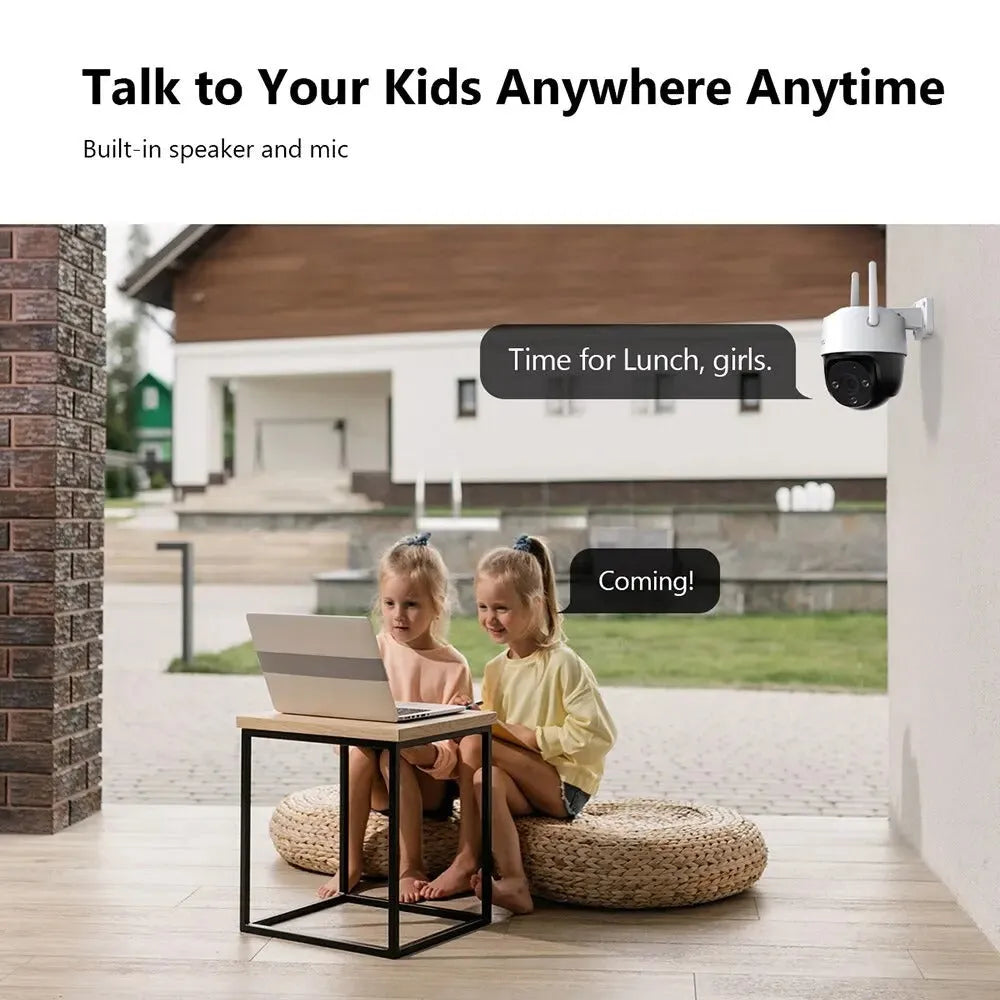 K71FT 4G indoor surveillance camera with 1920x1080 resolution, AI humanoid detection, and 3.6mm lens