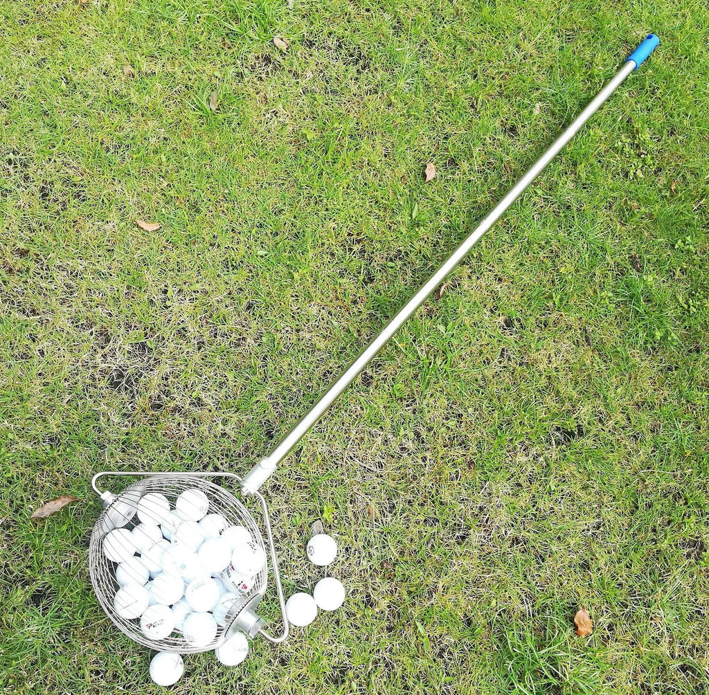 304 stainless steel golf ball picker with metallic colour for one-handed ball retrieval