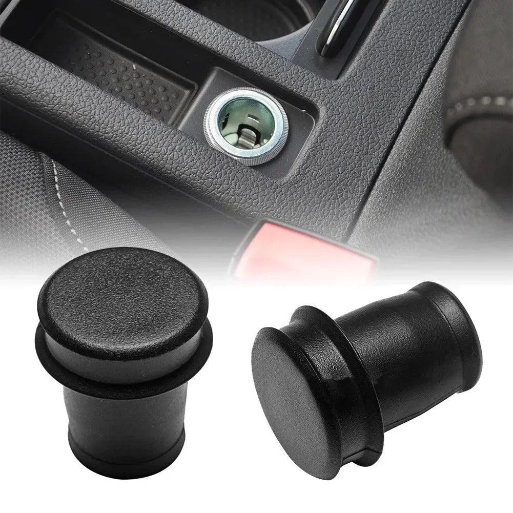 Black car cigarette lighter dust plug with 33cm length and 2cm diameter for 12V socket protection